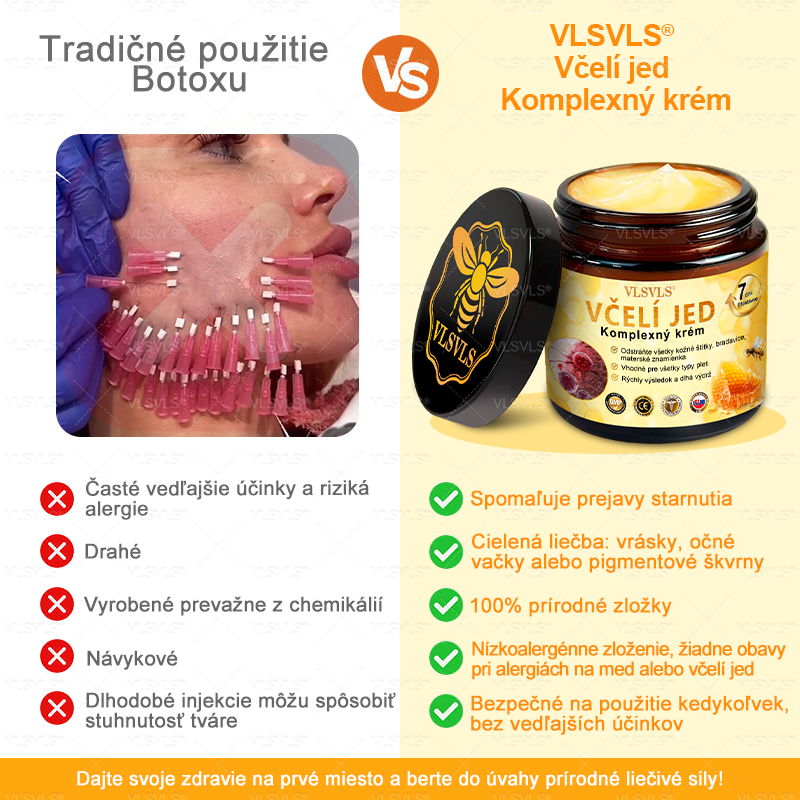 🌸🌸  VLSVLS® Komplexný krém s včelím jedom – POSLEDNÝ DEŇ: Zľava 80 %! (ochabnutá pokožka, jemné vrásky, strata pevnosti, ploché poprsie, ovisnuté boky a ďalšie)