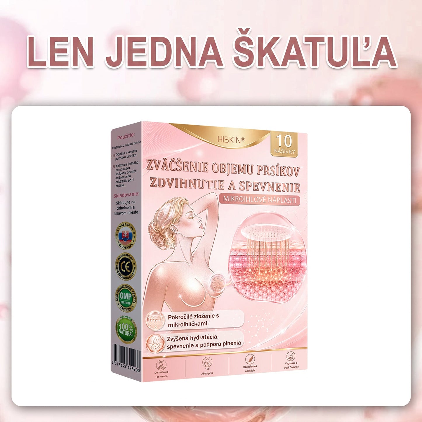 💦HISKIN® Náplasti s mikroihličkami na zväčšenie objemu, spevnenie a lifting poprsia